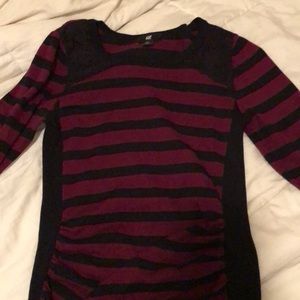 Maroon & black sweater